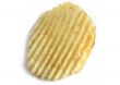 Ridged potato chip on white