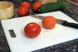 Chopping vegetables for a salad