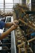 Working at silk factory