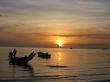 Boat on sunset