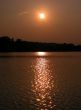 Sunset on summer river