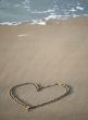 Heart on sand