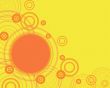Yellow frame with orange circles