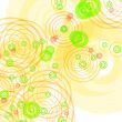 White background with color circles