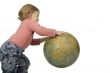 Baby and globe