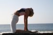 Nice women Yoga on the beach