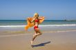 beach, girl, ocean, sea, sand, sun, jump