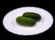 Plate with cucumbers