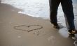 Heart on sand