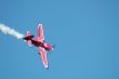 Smoke Airplane in blue sky