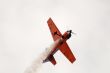 Smoke White Airplane in motion