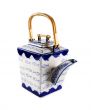 Asian style blue and white teapot