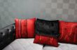 Black and red modern sofa