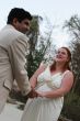 Happy bride and groom
