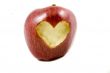 red apple whit heart
