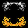 Fire over black