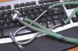 A stethoscope on a computer Keyboard.