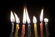 colorful birthday candles