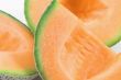 fresh, delicious sliced cantaloupe