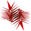Abstract spiky design