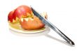 cutting apple