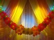illuminated scene background curtains