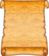 curved ancient scroll