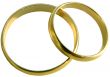 isolated wedding gold rings