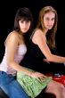 Two girls on bike