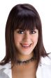 Beautiful young brunette with brackets on teeth 1