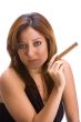 Girl with cigar