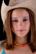 Brunette with hat