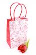 nice shopping bag with tulip isolated
