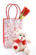 nice shopping bag with tulip and teddy