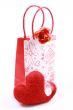 nice shopping bag with tulip and red heart