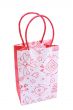nice shopping bag with hearts isolated