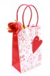nice shopping bag with tulip isolated on white