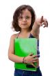 Little girl with notebook