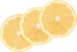 fresh lemon slices isolated on white