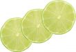 fresh lime slices isolated on white