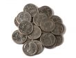 Silver color coins quarters