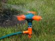 Moving streams sprayer watering lawn