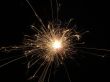 Bright light of sparkling holiday pyrotechnic