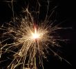 Bright light of sparkling holiday pyrotechnic