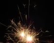 Bright light of sparkling holiday pyrotechnic