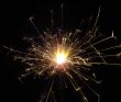 Bright light of sparkling holiday pyrotechnic
