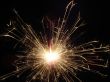 Bright light of sparkling holiday pyrotechnic