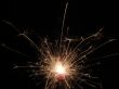 Bright light of sparkling holiday pyrotechnic