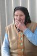 Old Ukrainian country sad granny portrait