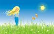 The girl and butterfly
